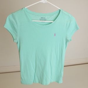 Sz XL 16 Girls Teal Polo by Ralph Lauren TShirt